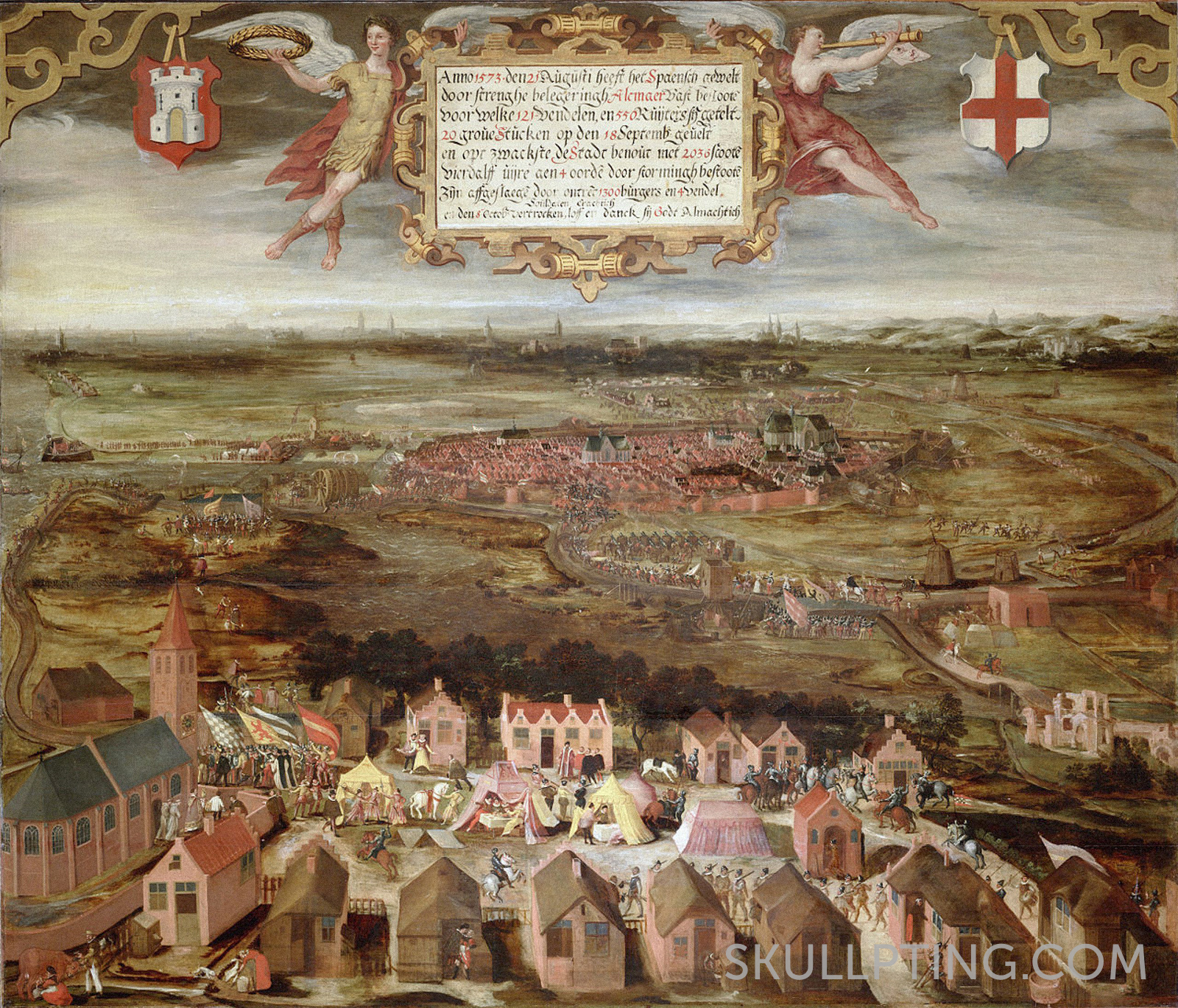 The siege of Alkmaar by the Spanish, unknown artist.
