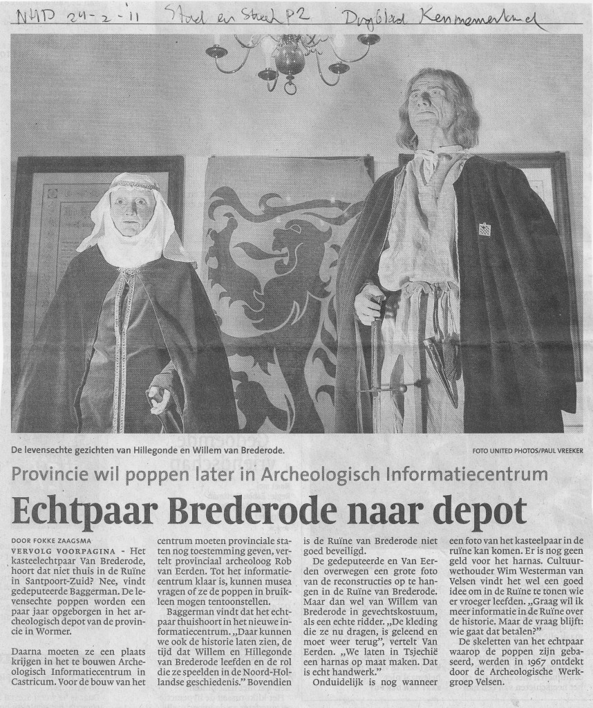 Noord Hollands Dagblad, 24-02-2011 Brederodes